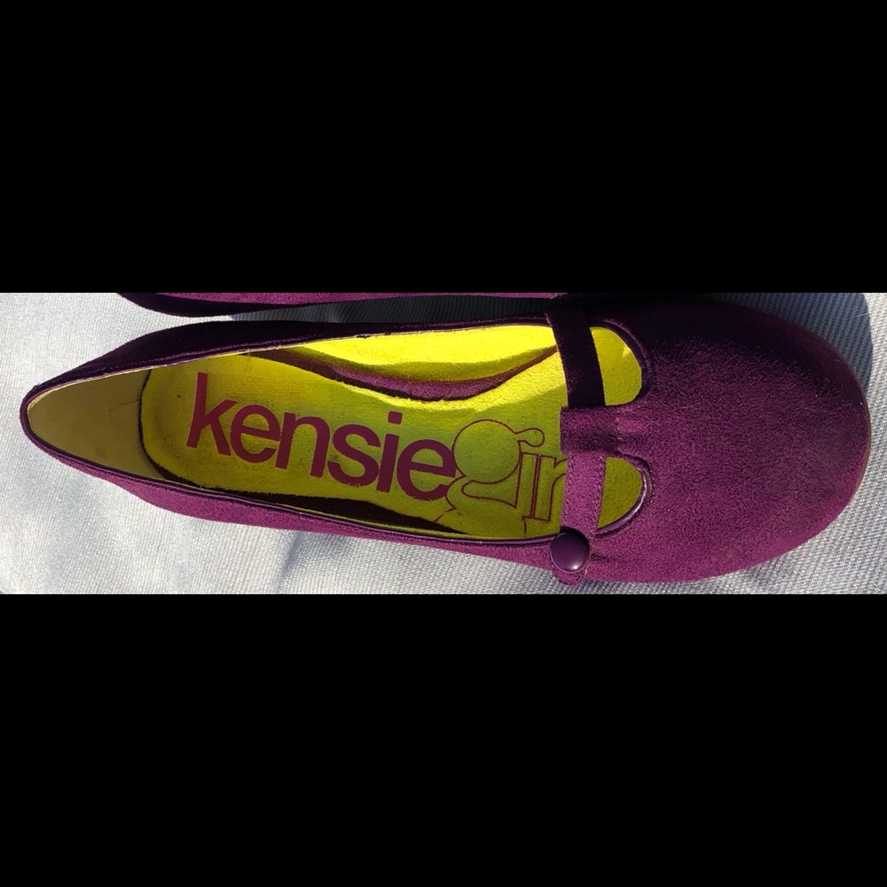 Cute Low Heels Purple Shoes